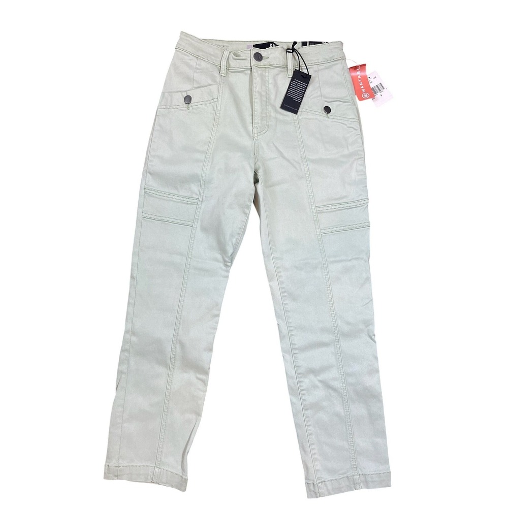 Kut from the Kloth‎ Rachael Fab Ab Mom Jeans Sage Green High Rise Utility Size 6
